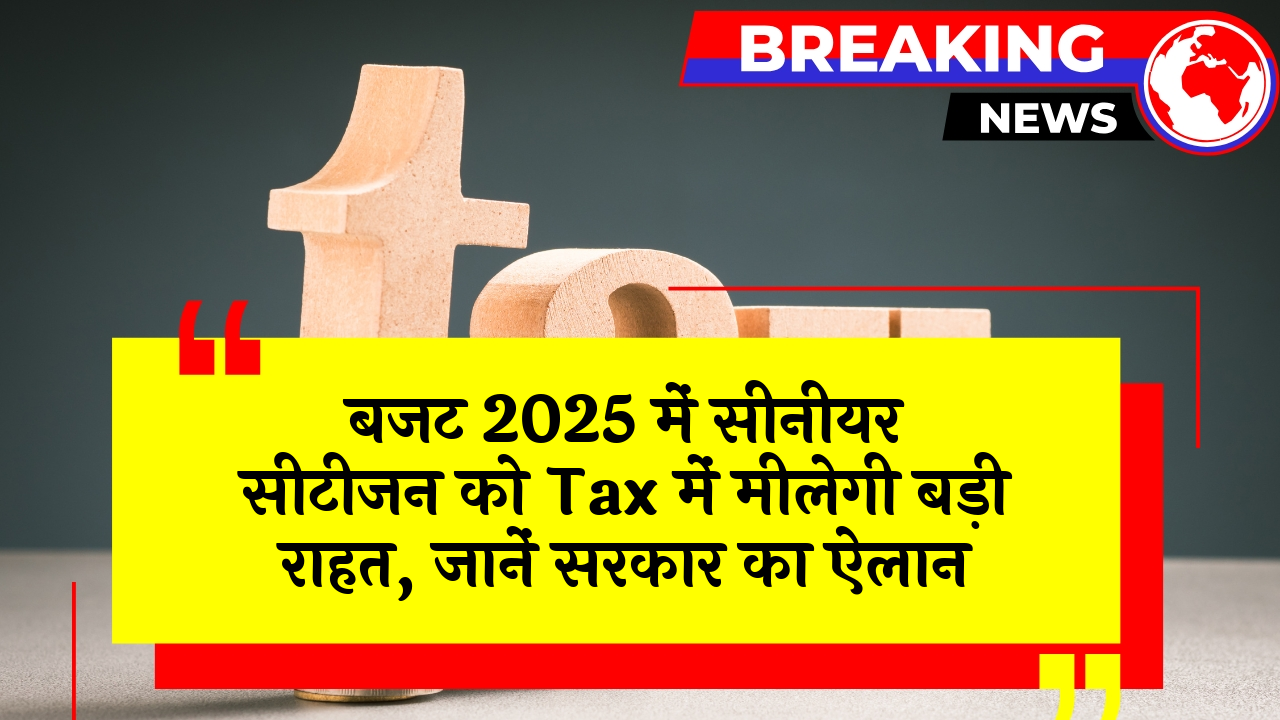 Income Tax Budget2025: बजट 2025 में सीनियर सिटीजन को टैक्स में मिलेगी बड़ी राहत, जानें सरकार का ऐलान
